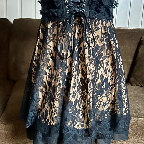 Pastel Design • Medium • Black • Floral Lace Party  Dress W/ Pull-string • New - Picture 7 of 13